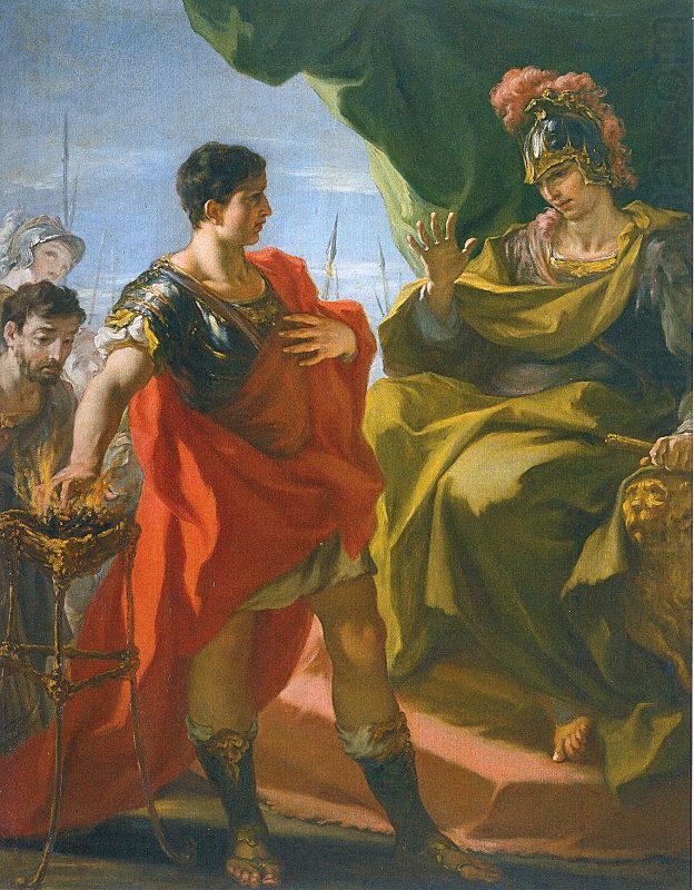 Mucius Scevola before Porsenna, PELLEGRINI, Giovanni Antonio